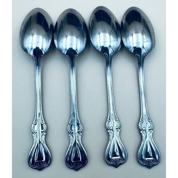 Set Of 4 Towle OLD COLONIAL 18/10 Stainless Place Oval Soup Spoons - Picture 5 of 7
